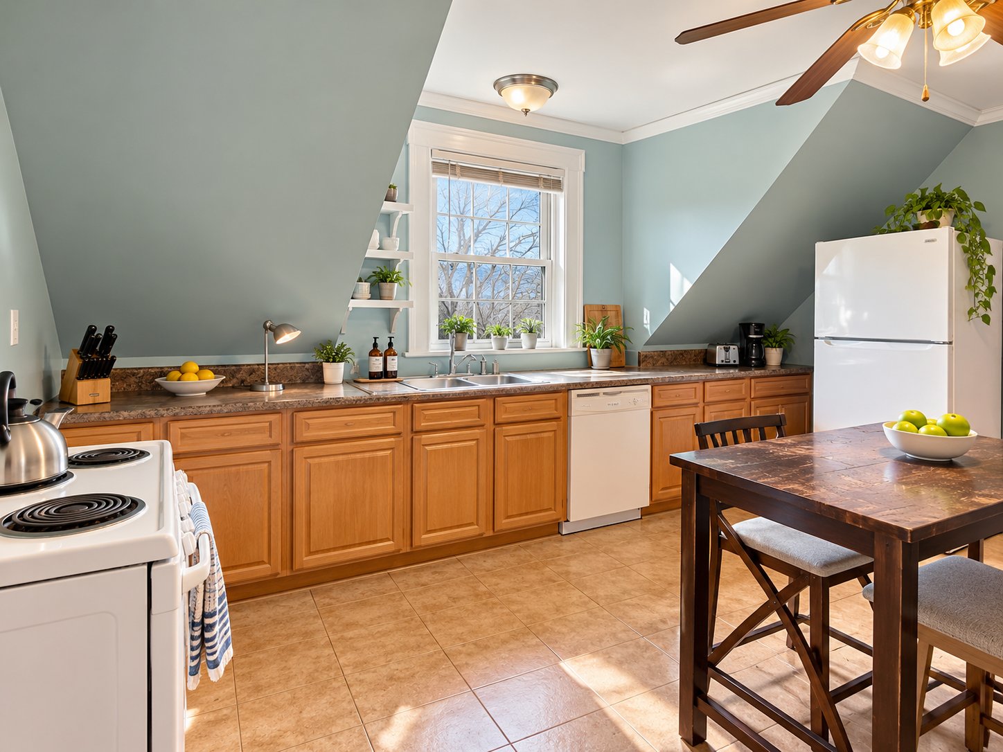 Kilsyth Road kitchen with electric range and dishwasher